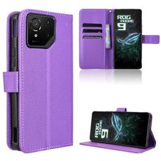 Per ASUS ROG Phone 9 / 9 Pro Custodia in pelle con texture a diamante (viola)