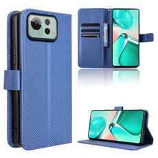 Per ASUS Zenfone 12 Ultra Custodia in pelle con texture a diamante (blu)