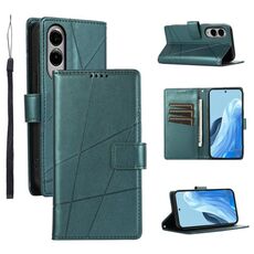 Per Samsung Galaxy S25 Edge 5G Custodia per telefono in vera pelle PU con trama in rilievo (verde)