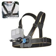 Cintura imbracatura con fascia toracica magnetica a sgancio rapido PULUZ (nera)