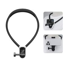 PULUZ Staffa magnetica per collare in silicone Supporto per vista POV con morsetto per telefono per fotocamere/telefoni GoPro (nero)