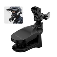 PULUZ Supporto per morsetto per casco da motociclista per GoPro e altre action cam (nero)