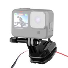 PULUZ Clip di montaggio per action cam sul parabrezza del motociclo per GoPro Hero12 Black / DJI Osmo Action 4 / Insta360 X4 / Ace Pro e altre action camera (Nero)