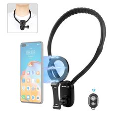 PULUZ Staffa per collare magnetico Supporto per visione POV con morsetto per telefono per action cam/telefoni GoPro (nero)