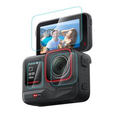 Per Insta360 Ace Pro PULUZ 3 in 1 Schermo posteriore e anteriore + Pellicola in vetro temperato per lenti (Trasparente)