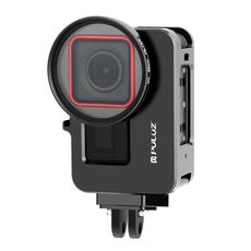 Per Insta360 Ace Pro / Ace PULUZ Telaio adattatore per gabbia per conigli in metallo con filtro UV da 52 mm e anello adattatore (nero)