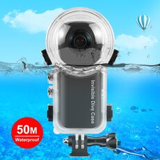 Per Insta360 X4 PULUZ Custodia subacquea sigillata impermeabile da 50 m (trasparente)