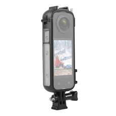 Telaio protettivo in plastica per PC Insta360 X4 PULUZ Cold Shoe con supporto adattatore e vite (nero)