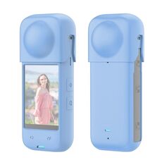 Per Insta360 X4 PULUZ Custodia protettiva in silicone antipolvere per tutto il corpo (blu)