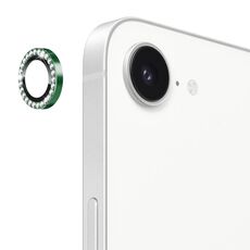 Per iPhone 16e ENKAY AR Antiriflesso Anello di Diamanti Individuale Obiettivo della Fotocamera Pellicola Completa in Vetro (Verde Scuro)
