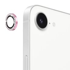 Per iPhone 16e ENKAY AR Antiriflesso Anello di Diamanti Individuale Obiettivo della Fotocamera Pellicola Completa in Vetro (Rosa)