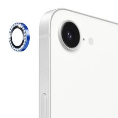 Per iPhone 16e ENKAY AR Antiriflesso Anello di Diamanti Individuale Obiettivo della Fotocamera Pellicola Completa in Vetro (Blu Mare)