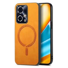Per Honor 90 GT 5G Retro Magsafe Custodia per telefono con cover posteriore in PU magnetica (giallo)