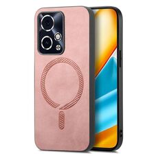 Per Honor 90 GT 5G Retro Magsafe Custodia per telefono con cover posteriore in PU magnetica (rosa)