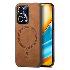 Per Honor 90 GT 5G Retro Magsafe Custodia per telefono con cover posteriore in PU magnetica (marrone)