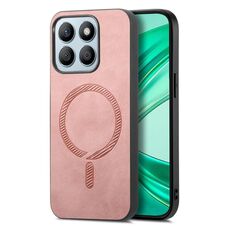 Per Honor X8b Retro Magsafe Custodia per telefono con cover posteriore in PU magnetica (rosa)