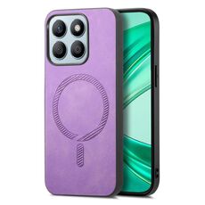 Per Honor X8b Retro Magsafe Custodia per telefono con cover posteriore in PU magnetica (viola)