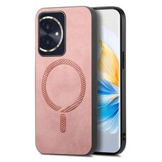 Per Honor 100 Retro Magsafe Custodia per telefono con cover posteriore in PU magnetica (rosa)