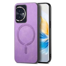 Per Honor 100 Retro Magsafe Custodia per telefono con cover posteriore in PU magnetica (viola)