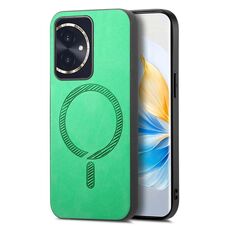Per Honor 100 Retro Magsafe Custodia per telefono con cover posteriore in PU magnetica (verde)