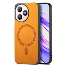 Per Honor X50i+ Retro Magsafe Custodia per telefono con retro magnetico in PU (giallo)