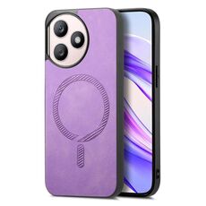 Per Honor X50i+ Retro Magsafe Custodia per telefono con cover posteriore in PU magnetica (viola)