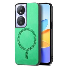 Per Honor Play 50 Plus 5G Retro Magsafe Custodia per telefono con retro magnetico in PU (verde)