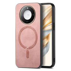 Per Honor X50 Retro Magsafe Custodia per telefono con cover posteriore in PU magnetica (rosa)