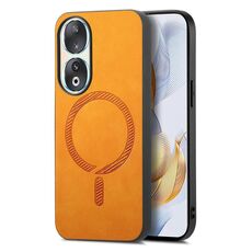 Per Honor 90 Retro Magsafe Custodia per telefono con retro magnetico in PU (giallo)