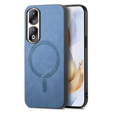Per Honor 90 Pro 5G Retro Magsafe Custodia per telefono con cover posteriore in PU magnetica (blu)
