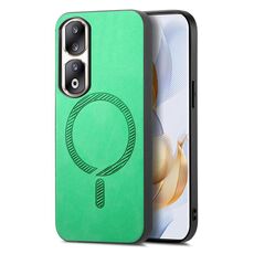 Per Honor 90 Pro 5G Retro Magsafe Custodia per telefono con cover posteriore in PU magnetica (verde)