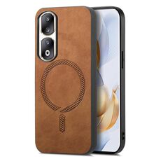 Per Honor 90 Pro 5G Retro Magsafe Custodia per telefono con cover posteriore in PU magnetica (marrone)