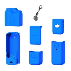 Per DJI Osmo Pocket 3 AMagisn Custodia protettiva in silicone Accessori per fotocamera movimento, Stile: 7 in 1 Blu