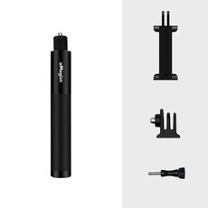 aMagisn Accessori per fotocamera sportiva con bastone selfie invisibile da 70 cm, specifica: asta+1/4 di giro 3 ganasce+vite+clip per telefono