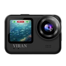 VIRAN V9 4K Doppio schermo a colori Immersione Anti-Shake Action Camera Registratore da viaggio per ciclismo all'aperto (Rotondo)