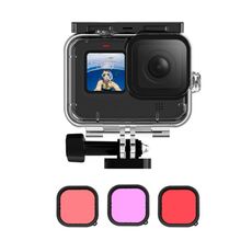 TELESIN GP-WTP-901 Custodia per immersione da 45 m, per GoPro HERO12 Black / HERO11 Black / HERO10 Black / HERO9 Black Shell + set di filtri
