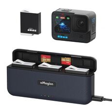 Hub di ricarica rapida portatile AMagisn per GoPro HERO12 Black / HERO11 Black / HERO10 Black / HERO9 Black