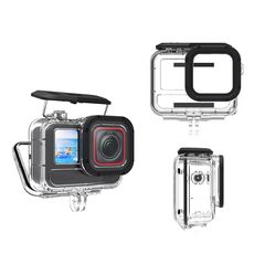 Per la fotocamera Insta360 Ace Pro TELESIN Custodia impermeabile da 45 m Custodia subacquea Custodia subacquea