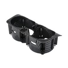 Per Mercedes-Benz Classe C W205 / GLC W253 / Classe E W213 Portabicchieri per console centrale 2056802391, stile: fibra di carbonio nera