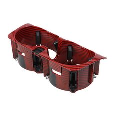 Per Mercedes-Benz Classe C W205 / GLC W253 / Classe E W213 Portabicchieri per console centrale 2056802391, stile: fibra di carbonio rossa