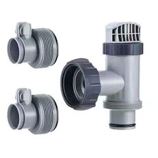 Connettore per tubo flessibile valvola stantuffo piscina compatibile con pompa filtro Intex 28635EG 28633EG, specifiche: 1 valvola stantuffo + 2 adattatori modello B