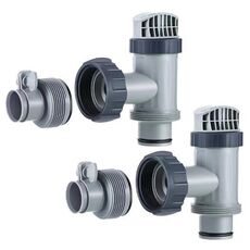 Connettore per tubo flessibile valvola stantuffo piscina compatibile con pompa filtro Intex 28635EG 28633EG, specifiche: 2 valvole stantuffo + 2 adattatori modello B