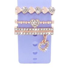 3 pezzi / set Smart Watch Universale Silicone Band Anello decorativo Accessori in metallo, Stile: 4