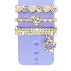 3 pezzi / set Smart Watch Universale Silicone Band Anello decorativo Accessori in metallo, Stile: 5