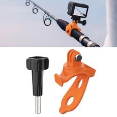 Supporto flessibile per videocamera d'azione Sunnylife, supporto per fascia avvolgente a 360 gradi, supporto per clip per tubo della bici (arancione)
