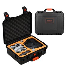 Per DJI Neo Sunnylife Custodia di sicurezza per il trasporto Custodia da viaggio rigida antiurto impermeabile di grande capacità (nera)