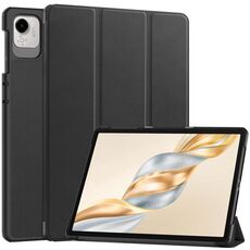 Per Honor Pad X9 Pro Custer Pure Color Custodia per tablet in pelle con supporto a 3 pieghe (nero)