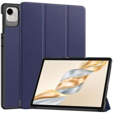 Per Honor Pad X9 Pro Custer Pure Color Custodia per tablet in pelle con supporto a 3 pieghe (blu scuro)