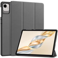 Per Honor Pad X9 Pro Custer Pure Color 3-Fold Holder Custodia in pelle per tablet (grigio)
