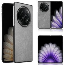 Per OPPO Find N5 Custodia per telefono con cover posteriore in tessuto litchi (grigio)